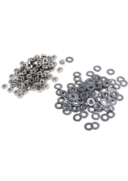 200PCS Metrik M3 304 Paslanmaz Çelik Bağlantı Elemanı DIN934 Cıvata Altıgen Somun ve 3 mm Metrik Düz Yıkama Için (Yurt Dışından) modelleri