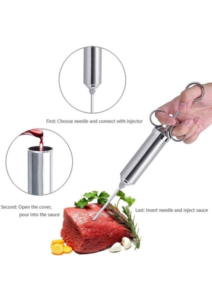 Et Enjektör Şırıngası 9 Profesyonel Iğne 9 Temizlik Fırçası ve 9 O-Ring ile 2 Oz Turşusu Aroması Enjektörü (Yurt Dışından) indirimleri