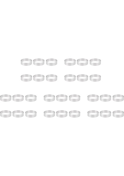 30PCS 6cm Tart Halkası Paslanmaz Çelik Tartlet Kalıp Kesici Pasta Halkası Isıya Dayanıklı Deli Delici Kek Kalıpları (Yurt Dışından)