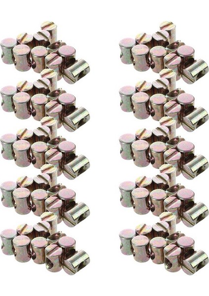 100PCS M6 Namlu Cıvatalar Çapraz Dübel Yuvalı Mobilya Somun Yataklar Için Beşik Sandalyeler (Yurt Dışından)