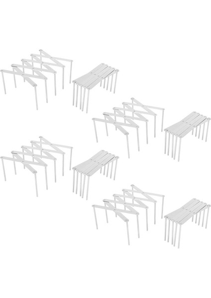 8 Paket Uzatılabilir Pot Kapağı Tutucuları Çok Amaçlı Vapur Rafı (8 Adet) (Yurt Dışından)