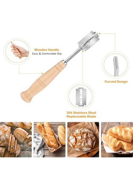 Danimarka Hamuru Çırpma Seti Büyük Çift Göz Ekmeği Mikseri Seti 4 Kek Ekmeği Hamur Işi (8pcs) Için Değiştirilebilir Bıçaklarla (Yurt Dışından) indirimleri