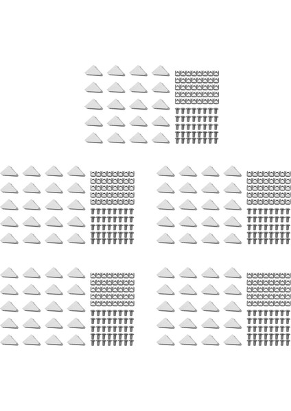 2020 Serisi Bağlayıcı Seti 100 Pcs Köşe Braketi 200PCS M5 x 10MM T-Yuva Somunları 200PCS M5X10MM Altı Soket Kapak Vidası Cıvatası (Yurt Dışından)