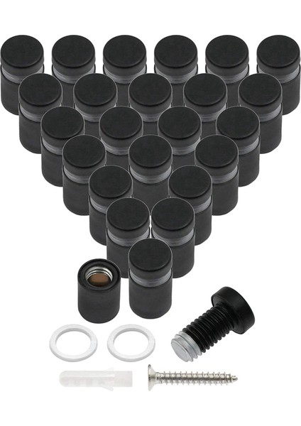 48PCS Standoff Vidaları Duvar Işareti Soğma Donanımı Reklamcılığı Cam Standoff Çivisi Asmak Için Siyah (Yurt Dışından) fiyatları