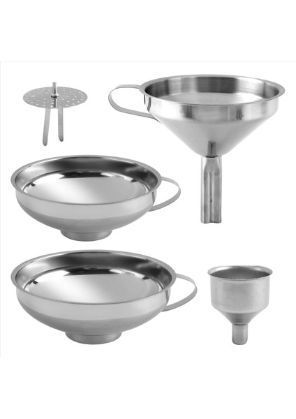 4 Paket Paslanmaz Çelik Mutfak Hunisi Cam Şişe Baharat Kavanozu Için Sıvı Aktarmak Için Uygundur (Yurt Dışından) modelleri