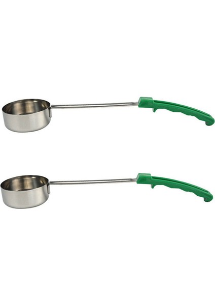 2x Pizza Yayılmış Sos Kauçuk Sapı Düz Dip Mutfak Yemek Kaşığı Paslanmaz Çelik Ölçüm Karıştırıcı Çorba Kaşığı (Yurt Dışından)