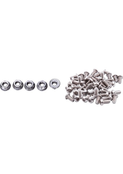 75 Pcs Aksesuarlar 50 Pcs M6X12MM Altı Soket Düğmesi Kafa Vidaları ve 25 Pcs Tutuklu Flanş Metriği Altı Kilit Somunları M6 (Yurt Dışından)