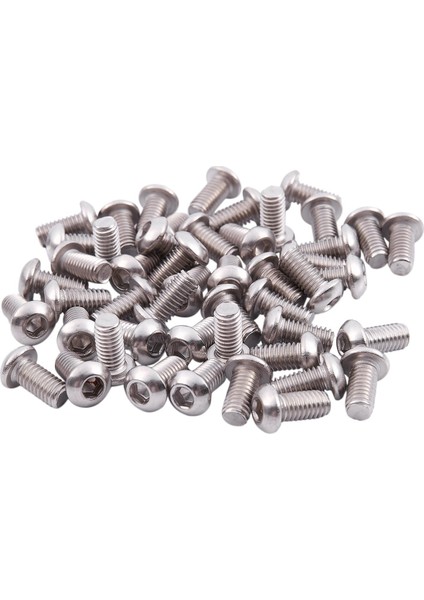 75 Pcs Aksesuarlar 50 Pcs M6X12MM Altı Soket Düğmesi Kafa Vidaları ve 25 Pcs Tutuklu Flanş Metriği Altı Kilit Somunları M6 (Yurt Dışından) modelleri