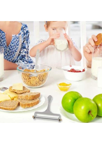 2x Peynir Dilimleyici Yumuşak ve Yarı Sert Peynirler Için Telli Ayarlanabilir Kalınlıkta Ağır Peynir Dilimleyicileri -4 Kesim Tel (Yurt Dışından) modelleri