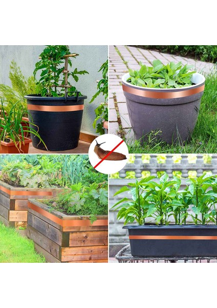 Salyangoz Koruması Bakır Bant Bahçeler Için Salyangozlara Karşı Bant Bitkileri Bakır Bant Bakır Folyo Salyangoz Kovucu B (Yurt Dışından) indirimleri