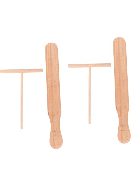 4pcs Gözleme Pişirme Madenleri Ahşap Krep Spatulas ve Serpme Seti -Tortilla Tırmık Hamur Yayılma Araçları Mutfak Tahsilleri (Yurt Dışından)