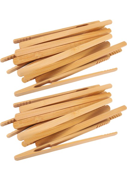 20 Adet Bambu Tost Maşaları Bambu Maşalar 7 Inç Tost Ekmek Turşusu Için Mükemmel Doğal Bambudan Yapılmış Toaster Maşa (Yurt Dışından)