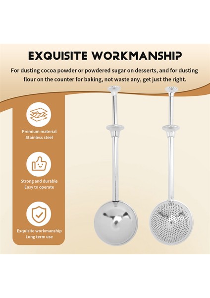 Pişirme Için Un Duster Yaylı Saplı Operasyon Stee Pudra Şeker Şarjcı Duster Pick ve Toz Un (Yurt Dışından) fırsatları
