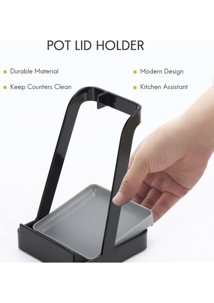 Pot Kapağı Tutucu Mutfak Organizatör Rafı Kaşık Dinlenme Rafı Tutucu Paslanmaz Çelik Kapak Standı Mutfakta Mutfak Eşyaları Siyah (Yurt Dışından) modelleri