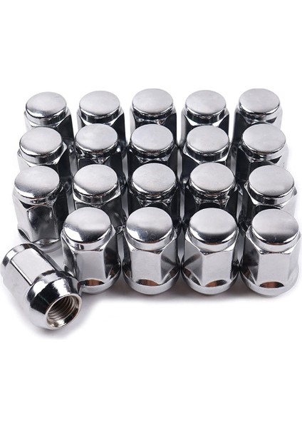 20PCS 14X1 5 Lug Somun - 19MM Lug Somun 1 38 Inç Uzunluğunda 3/4 Inç Hex Chrome Lug Nuts 1999-2021 Için Chevy Silverado 1500 (Yurt Dışından)