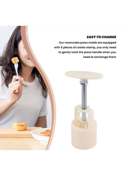 Orta-Sonbahar Festivali El-Basınç Ay Kek Kalıp 6 Pul Kurabiye Kalıp Çiçekler Tasarımı Çerez Kek Kalıp (Yurt Dışından) indirimleri