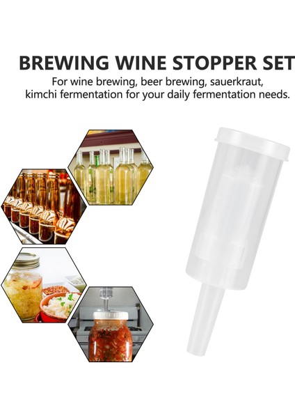 5 Paket Egzoz Conta Vanası Kauçuk Hava Kilidi Durdurucu Şarap Yapımı Için Ikiz Hava Kilidi Bira Bira Cam Carboy Fermenter (Yurt Dışından) fırsatları