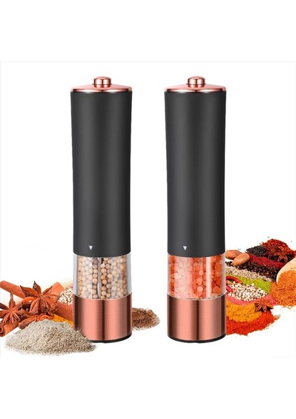 2pcs Otomatik Tuzlu Biber Öğütücü Elektrikli Baharat Fabrikası Pil Partılı Ayarlanabilir Kaba Mutfak Mutfak -Beyaz (Yurt Dışından) fiyatları