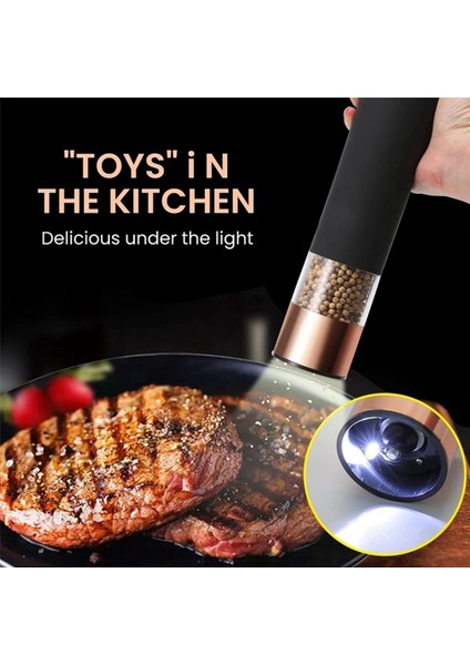 2pcs Otomatik Tuzlu Biber Öğütücü Elektrikli Baharat Fabrikası Pil Partılı Ayarlanabilir Kaba Mutfak Mutfak -Beyaz (Yurt Dışından) fırsatları