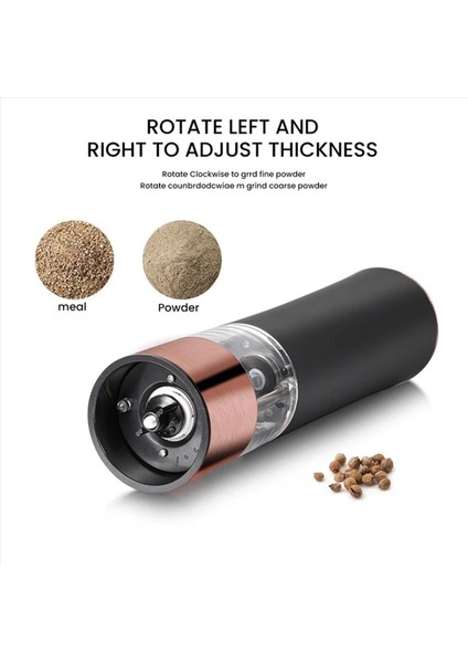 2pcs Otomatik Tuzlu Biber Öğütücü Elektrikli Baharat Fabrikası Pil Partılı Ayarlanabilir Kaba Mutfak Mutfak -Beyaz (Yurt Dışından) indirimleri