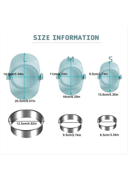 Hamurlu Maker Hamur Kesici ile Seti Empanadas Pres Kalıp Maker Pierogi Için Hamur Kalıp Seti ve Kesici (Mavi) (Yurt Dışından) modelleri