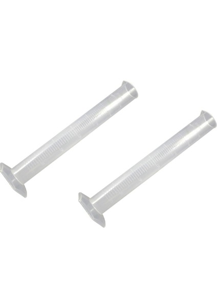 2x 250ML Açık Beyaz Plastik Sıvı Ölçüm Laboratuvar Seti Için Dereceli Silindir (Yurt Dışından)