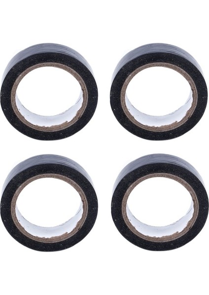 4 Adet 19MMX10M Kanal Su Geçirmez Bant Siyah (Yurt Dışından)