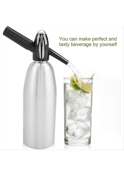 Soda Su Şişesi 1l Taşınabilir Soda Sifon Şişesi Dıy Mojitos Kokteyl Meyginleri Için Basınç Regülatörü ile Soda Makinesi (Yurt Dışından) fırsatları