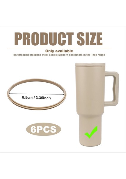 Basit Modern 40 Oz Bardak Sızdırmaz Yedek Kapak Contaları Için 6pcs Yedek Conta Halkaları (Yurt Dışından) modelleri