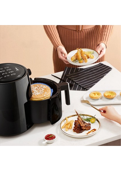 2x Hava Fritöz Silikon Pot Mat Kek Kalıpları Silikon Sepet Pişirme Tavası Mikrodalga Hava Fritözü Liner Aksesuarları A (Yurt Dışından) indirimleri