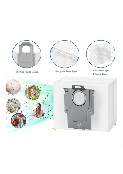 T8/T8PLUS S7 S8 S8+/q5+ +/ Max+ Pro Ultra G10PRO/G20 G10S/G10S Pure Vacuum Parçaları Için Toz Torbası 12 Adet (Yurt Dışından) fiyatları