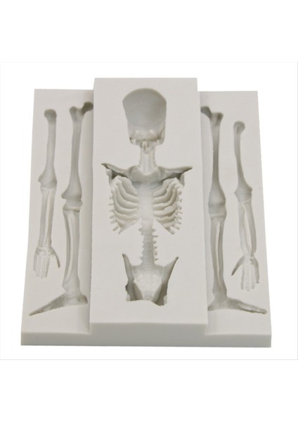 Kafatası Iskeleti Çikolatalı Silikon Kalıplar 3D Kemik Silikon Kalıp Şeker Kurabiye Için Diy Pişirme (Yurt Dışından)