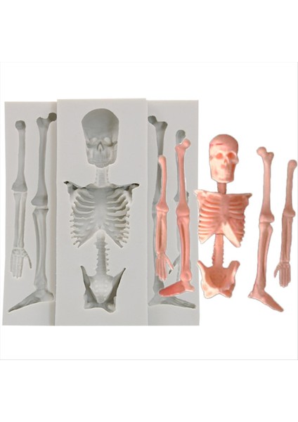 Kafatası Iskeleti Çikolatalı Silikon Kalıplar 3D Kemik Silikon Kalıp Şeker Kurabiye Için Diy Pişirme (Yurt Dışından) modelleri