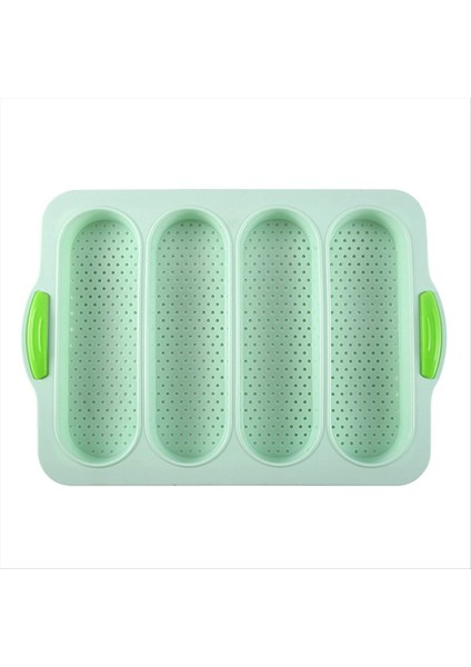 4 Yuvalı Fransız Kek Kalıbı Fransız Diy Küçük Ekmek Kalıbı Yapışmaz Geri Çekilmesi Kolay Pişirme Tepsisi Yeşil (Yurt Dışından)
