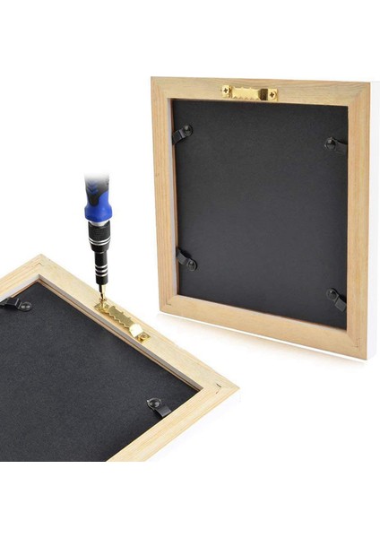 136 Pcs Resim Çerçeve Duvar Montajı Için Kancalar Fotoğraf Askı Kiti D Halkası ve Vidalı Tutuklu Kancalar (Yurt Dışından) modelleri