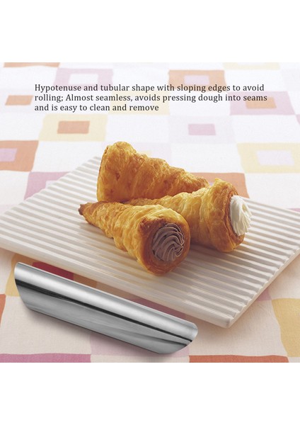 Cannoli Tüpleri 5 Inç Büyük Paslanmaz Çelik Kanoli Yapışmaz Krem Boynuzlu Korna Kanatçık Kalıpları Kruvasan Kabuğu Krem Paketi Için 15 (Yurt Dışından) modelleri