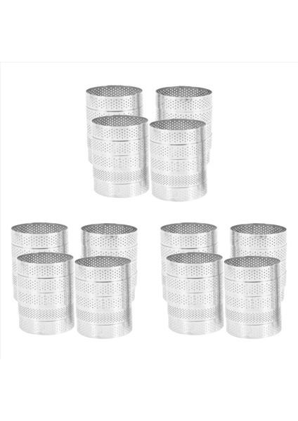 60PCS Dairesel Tart Halkaları Delikli Meyve Turta Quiches Kek Köpüğü Mutfak Pişirme Kalıbı Delikli Kek Köpük Yüzüğü 8cm (Yurt Dışından)