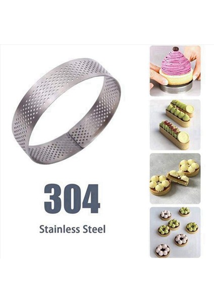 60PCS Dairesel Tart Halkaları Delikli Meyve Turta Quiches Kek Köpüğü Mutfak Pişirme Kalıbı Delikli Kek Köpük Yüzüğü 8cm (Yurt Dışından) fiyatları