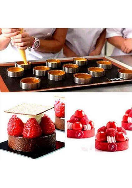 60PCS Dairesel Tart Halkaları Delikli Meyve Turta Quiches Kek Köpüğü Mutfak Pişirme Kalıbı Delikli Kek Köpük Yüzüğü 8cm (Yurt Dışından) modelleri