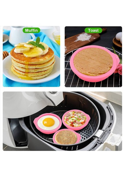 8 Adet Hava Fritöz Yumurta Kalıpları Hava Fritöz Yumurta Kalıpları Silikon Muffin Kapakları Tost Yapışmaz Hava Fritöz Aksesuarları Için (Yurt Dışından) fırsatları