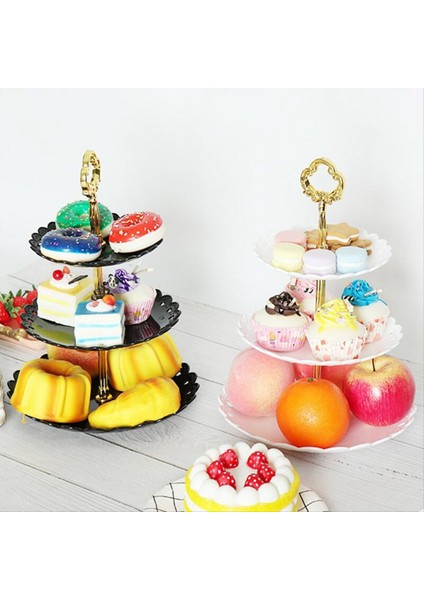 Avrupa Tatlı Masası Meyve Tepsisi Üç Katmanlı Kek Standı Raf Düğün Partisi Şeker Plastik Kuru Düğün Parti Evi (Yurt Dışından) fiyatları