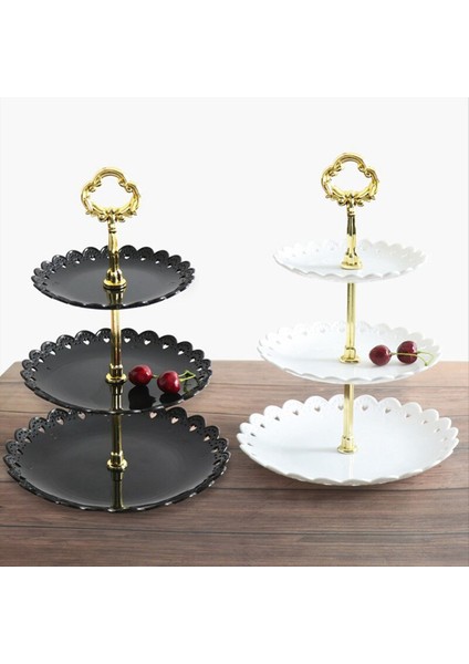 Avrupa Tatlı Masası Meyve Tepsisi Üç Katmanlı Kek Standı Raf Düğün Partisi Şeker Plastik Kuru Düğün Parti Evi (Yurt Dışından) modelleri