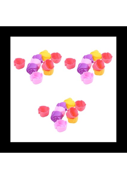 30X Silikon Gül Muffin Çerez Kupası Kek Pişirme Kalıp Çikolata Jöle Yapıcı Kalıp (Yurt Dışından)