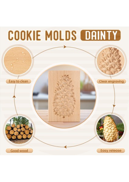 Ahşap Kurabiye Kalıpları Kurabiye Kurabiye Ahşap Kalıplar Kurabiye Kalıpları A (Yurt Dışından) indirimleri