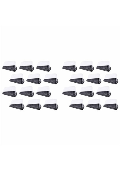 200PCS Kek Dilim Plastik Açık Kek Kabı Cheesecake Kutusu Siyah Dipli Blister Kutusu ile (Yurt Dışından)