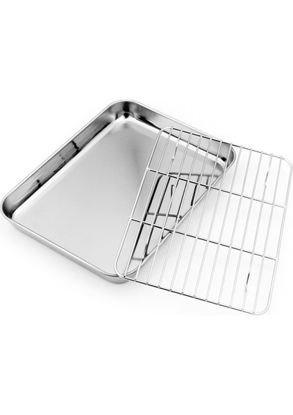 Çıkarılabilir Soğutma Rafı ile Paslanmaz Çelik Pişirme Tepsisi Yapışmaz Çipler Sepet Pişirme Yemeği Izgara Barbekü Tepsisi Aksesuarları C (Yurt Dışından) modelleri