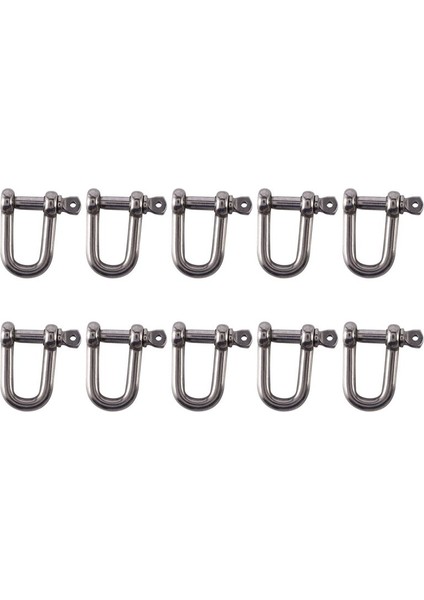 10PCS M6X38MM Düz D-Shackle Kısa Paslanmaz Çelik Aısı 316 (Yurt Dışından)