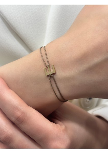 14 Ayar Altın E Harf Ipli Bileklik fiyatları