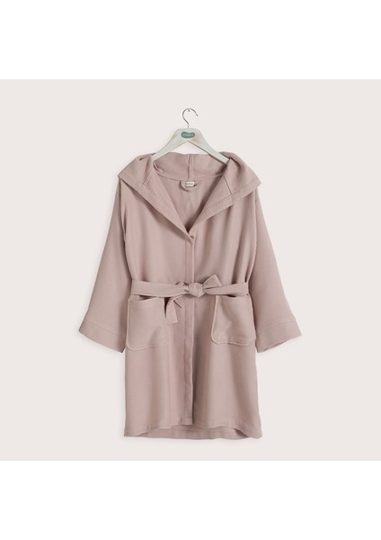 Lıttle Basıc Kapüşonlu Bornoz Pembe