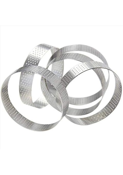 Paslanmaz Çelik Delikli Tart Halka 40PCS 5cm Delikli Kek Köpük Halkası Dıy Yuvarlak Tart Halkaları Pişirme Tatlı Halkası (Yurt Dışından) modelleri